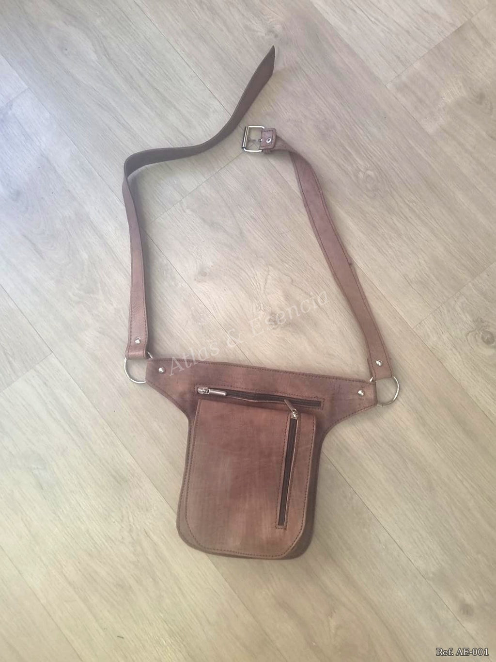Riñonera de Cuero Artesanal Vintage | Bolso de Cintura Piel