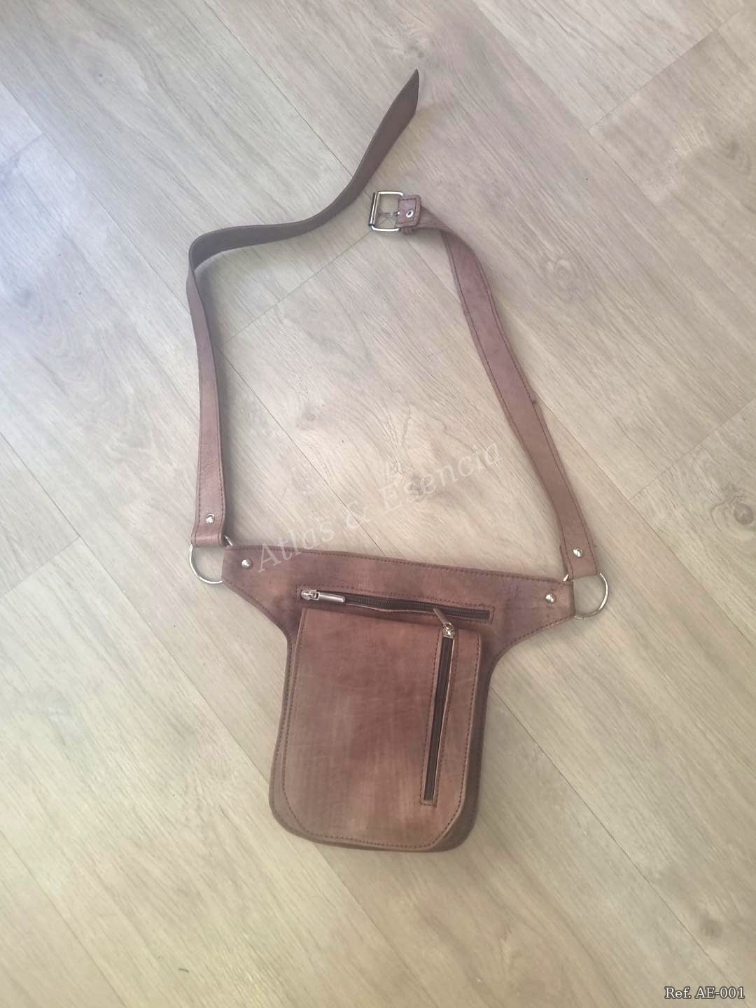Riñonera de Cuero Artesanal Vintage | Bolso de Cintura Piel