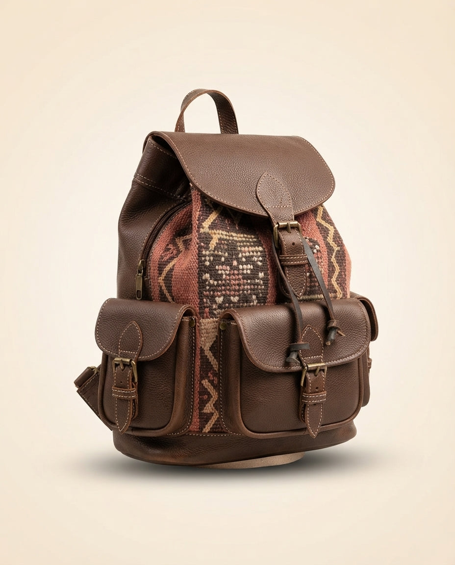 Mochila de Cuero Genuino Estilo Vintage 2 — Hecha a Mano