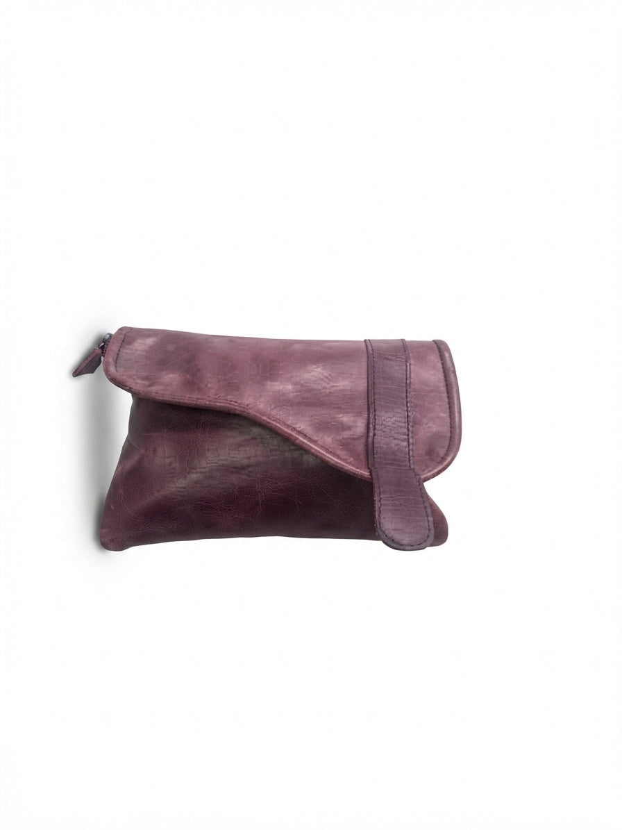 Bolso Bandolera de Cuero Genuino Convertible 2 en 1 — De Clutch a Bolso de Hombro