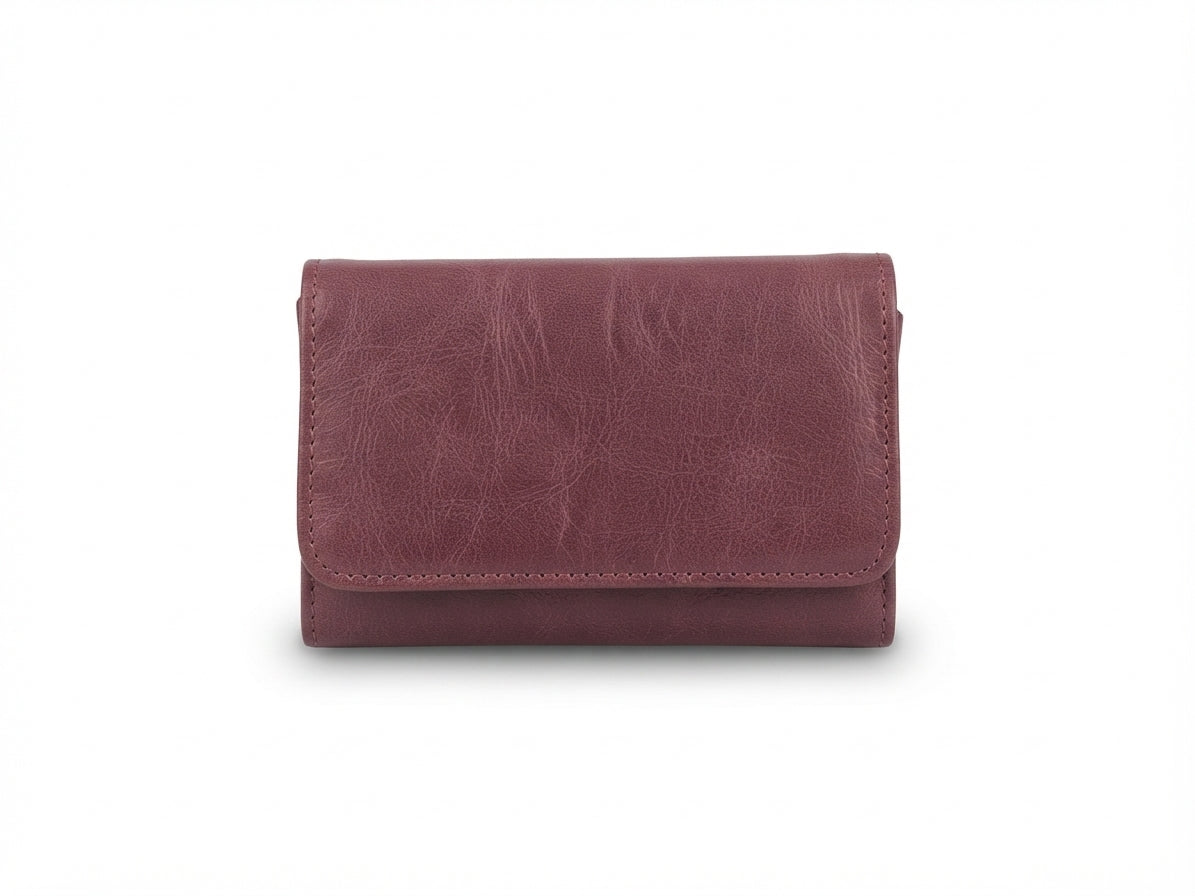 Cartera Compacta de Cuero Genuino (13x8 cm)