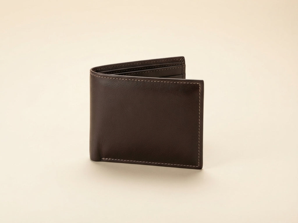 Billetera de Cuero Genuino Minimalista — Diseño Compacto (10x7,5 cm)