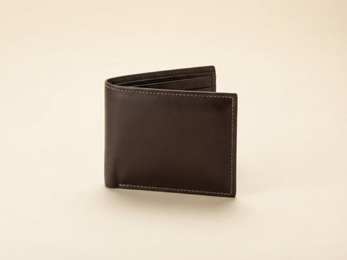 Billetera de Cuero Genuino Minimalista — Diseño Compacto (10x7,5 cm)
