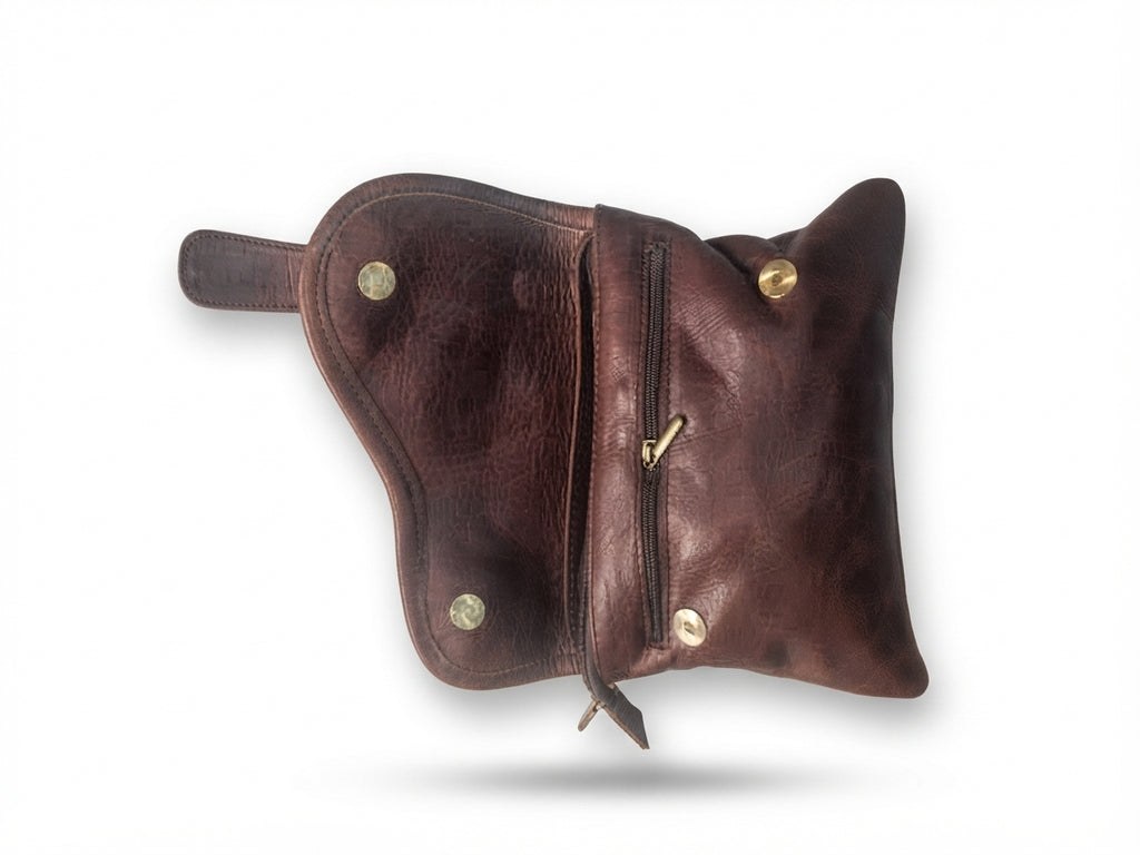 Bolso Bandolera de Cuero Genuino Convertible 2 en 1 — De Clutch a Bolso de Hombro