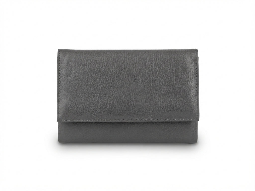 Cartera de Piel Elegante para Mujer – Gran Capacidad y Cierre de Solapa (18x11 cm)
