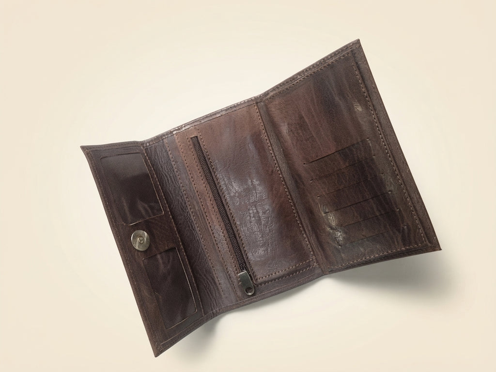 Cartera de Piel Elegante para Mujer – Gran Capacidad y Cierre de Solapa (18x11 cm)