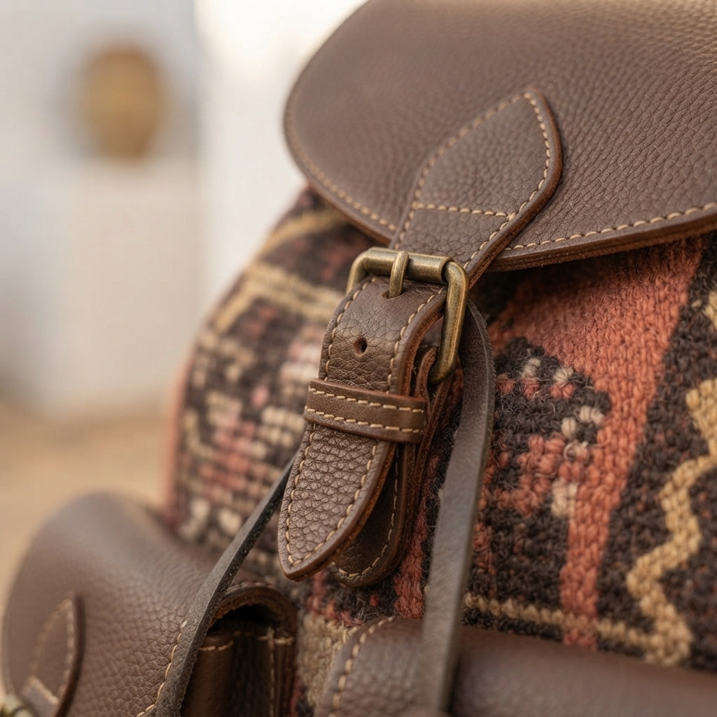 Mochila de Cuero Genuino Estilo Vintage 2 — Hecha a Mano
