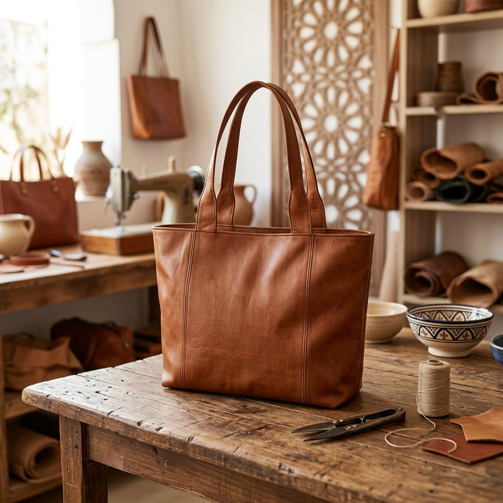 Bolso Shopper de Piel Artesanal – Colección Esencia