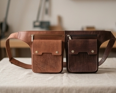 Riñonera de Cuero Artesanal Vintage | Bolso de Cintura Piel