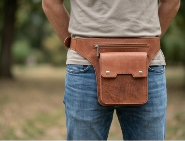 Riñonera de Cuero Artesanal Vintage | Bolso de Cintura Piel
